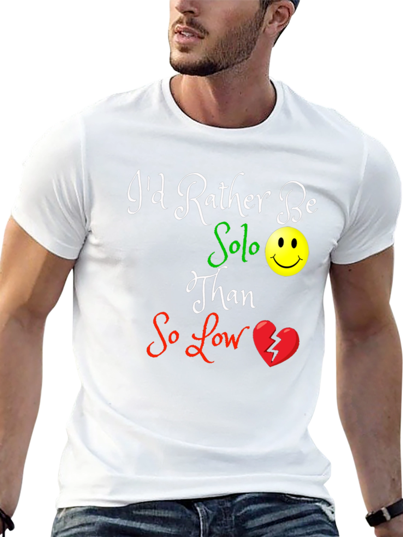 Solo Smiley Graphic T-Shirt - Black