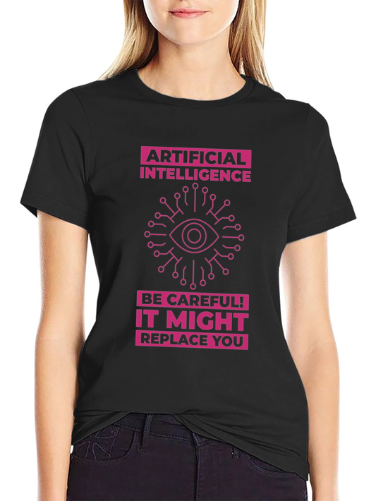 AI Warning T-Shirt - Future Tech Humor