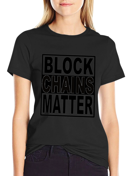 Blockchains Matter Graphic Tee - Black Cotton