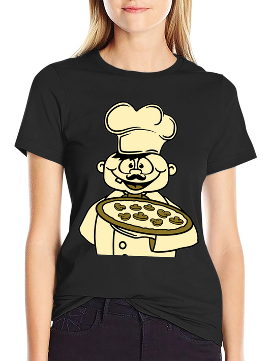 Chef Pizza Graphic Tee - Unisex Cotton T-Shirt