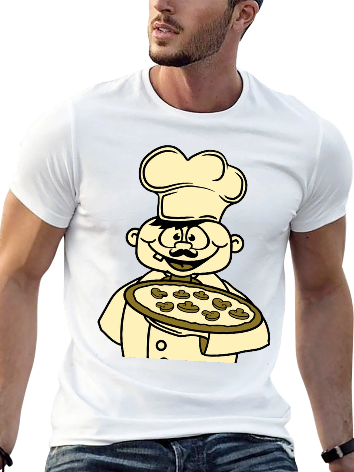 Chef Pizza Graphic Tee - Unisex Cotton T-Shirt