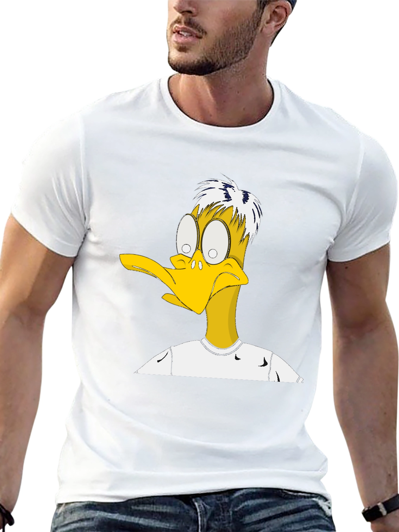 Funny Cartoon Duck Graphic T-Shirt