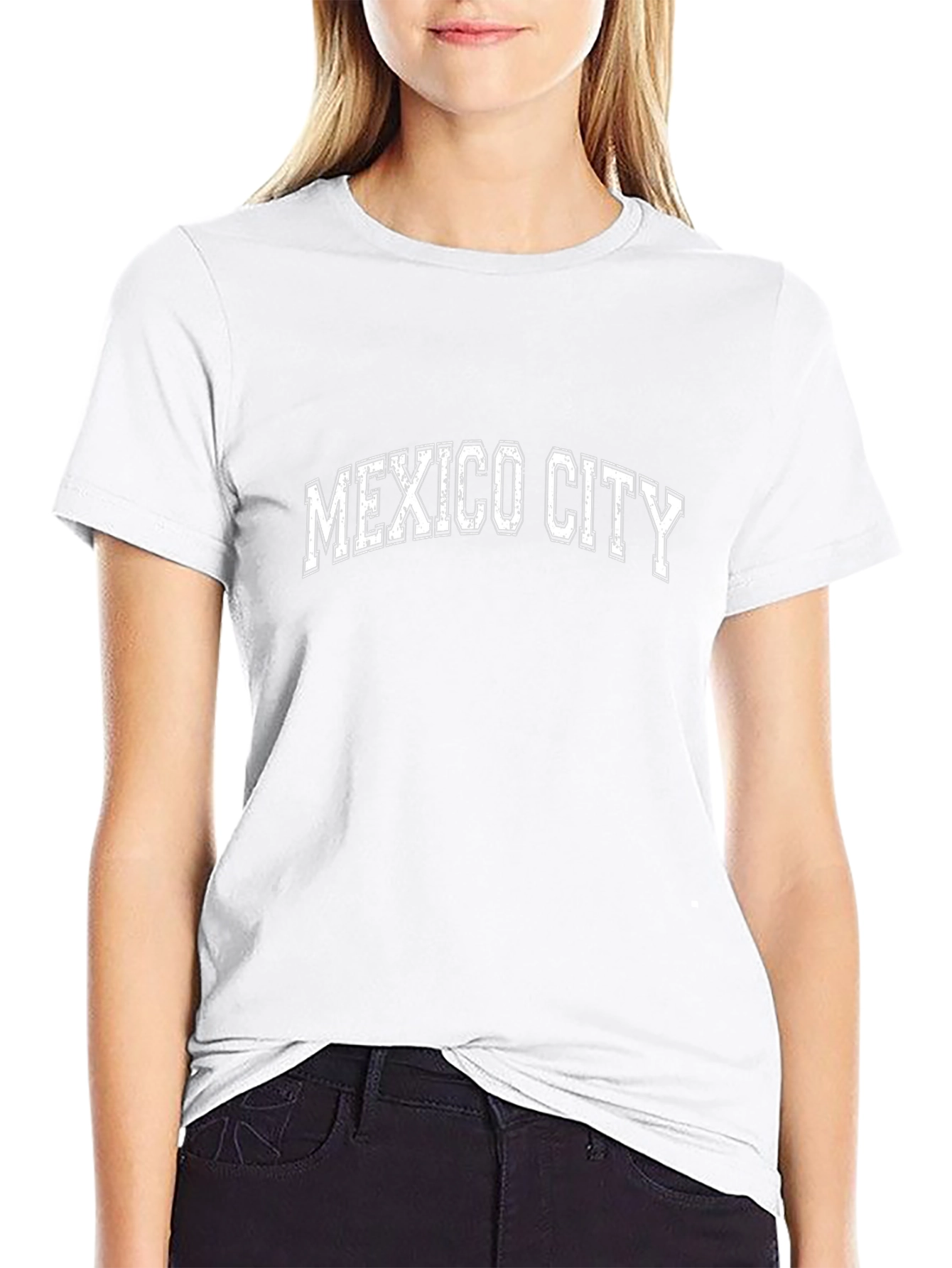 Mexico City Crew Neck T-Shirt - Black
