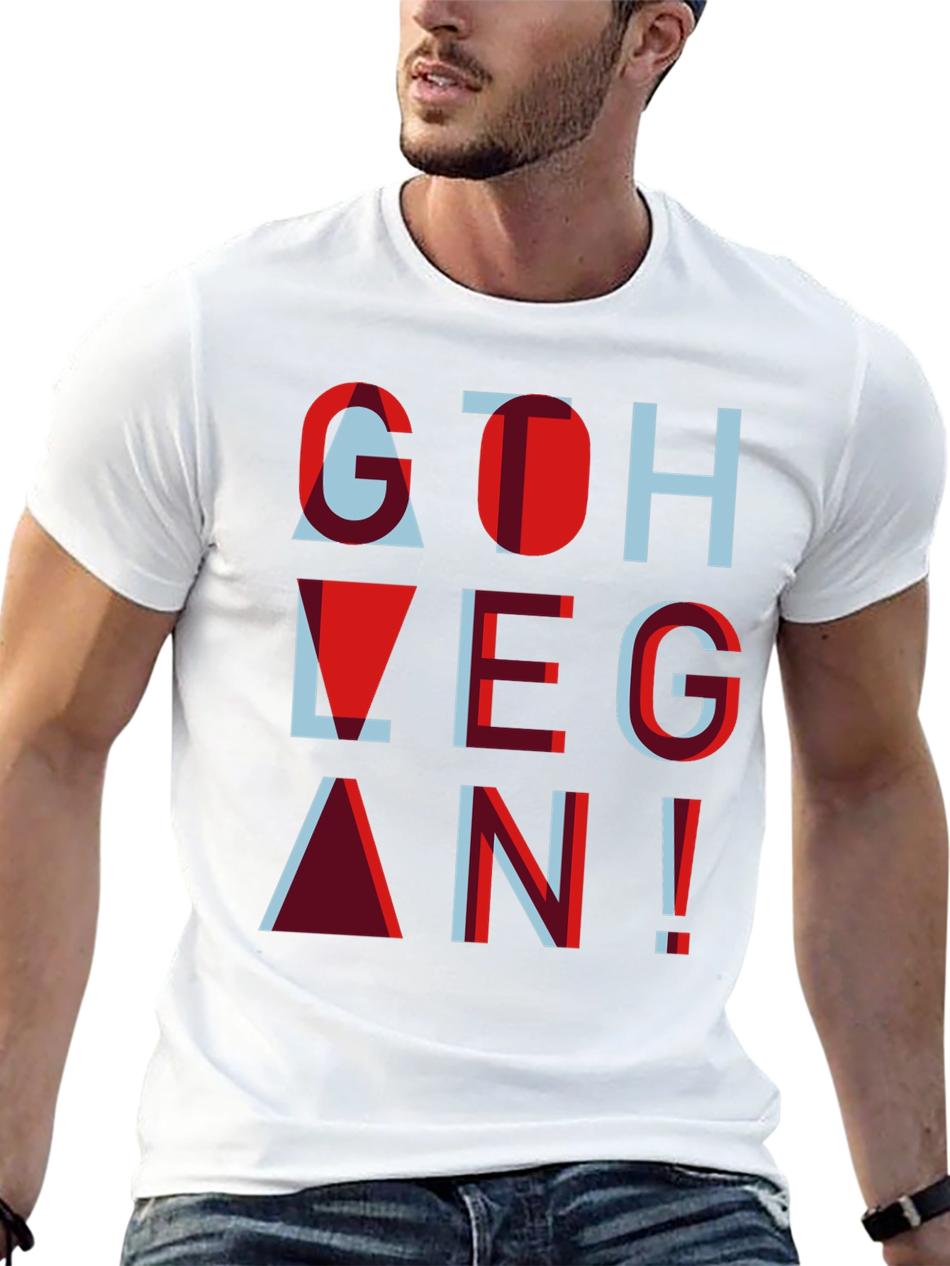 Go Vegan Tee - Stylish Graphic Print