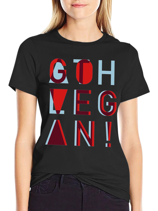 Go Vegan Tee - Stylish Graphic Print