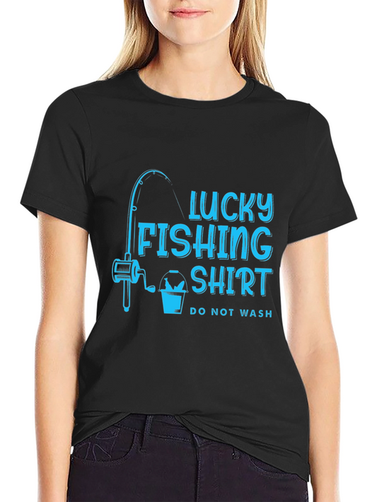 Lucky Fishing Shirt - Mens Black Tee
