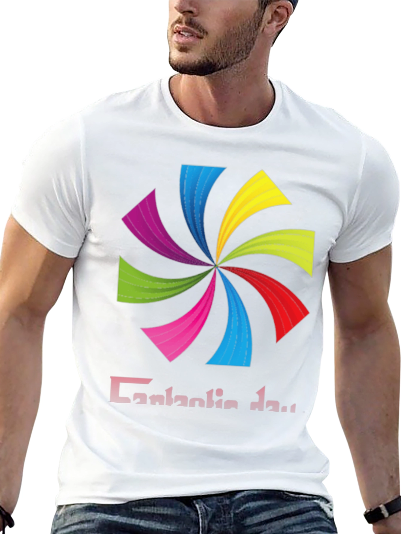 Colorful Swirl Graphic T-Shirt