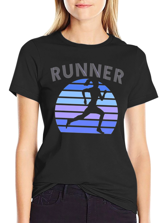 Retro Runner Graphic Tee - Cool Running Shirt