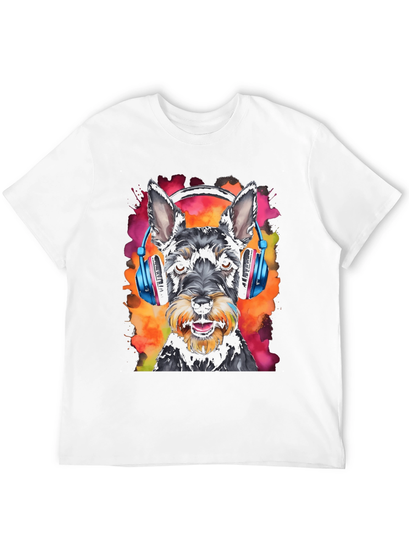 Dog Wearing Headphones Graphic Tee