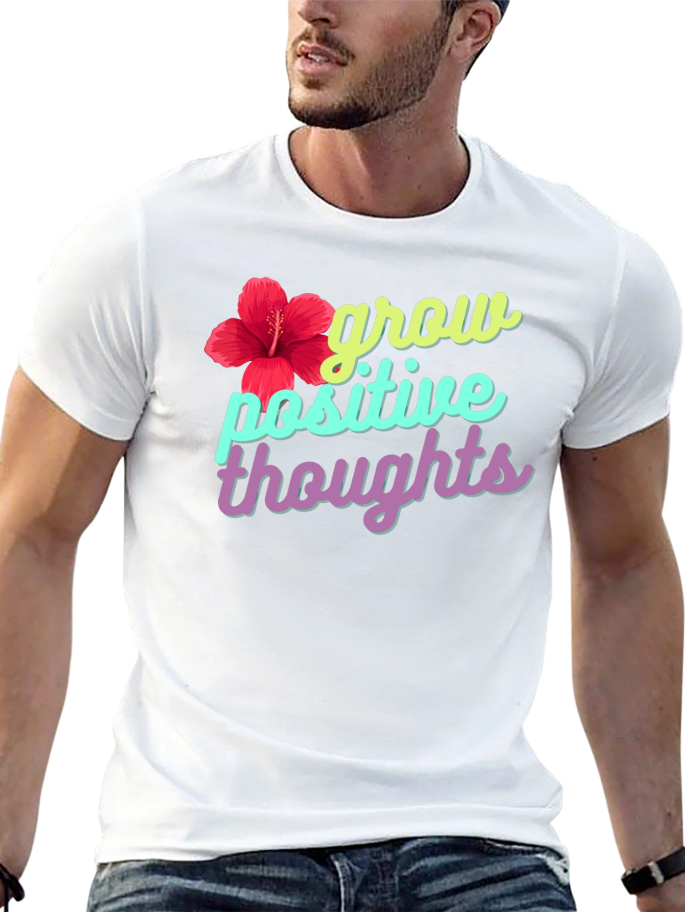 Grow Positive Thoughts Graphic Tee