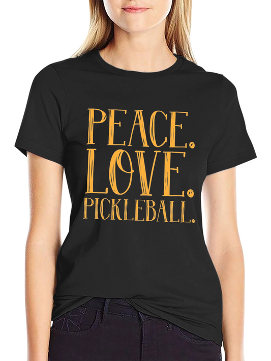 Peace Love Pickleball Graphic T-Shirt