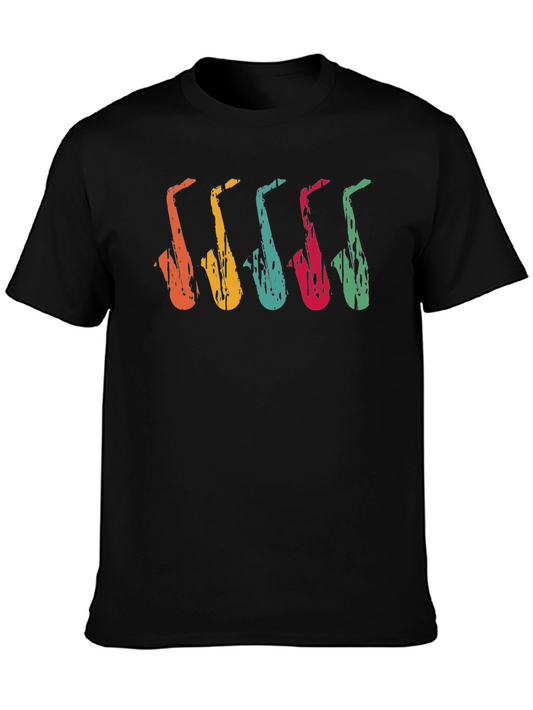 Retro Saxophone T-Shirt - Vintage Music Tee