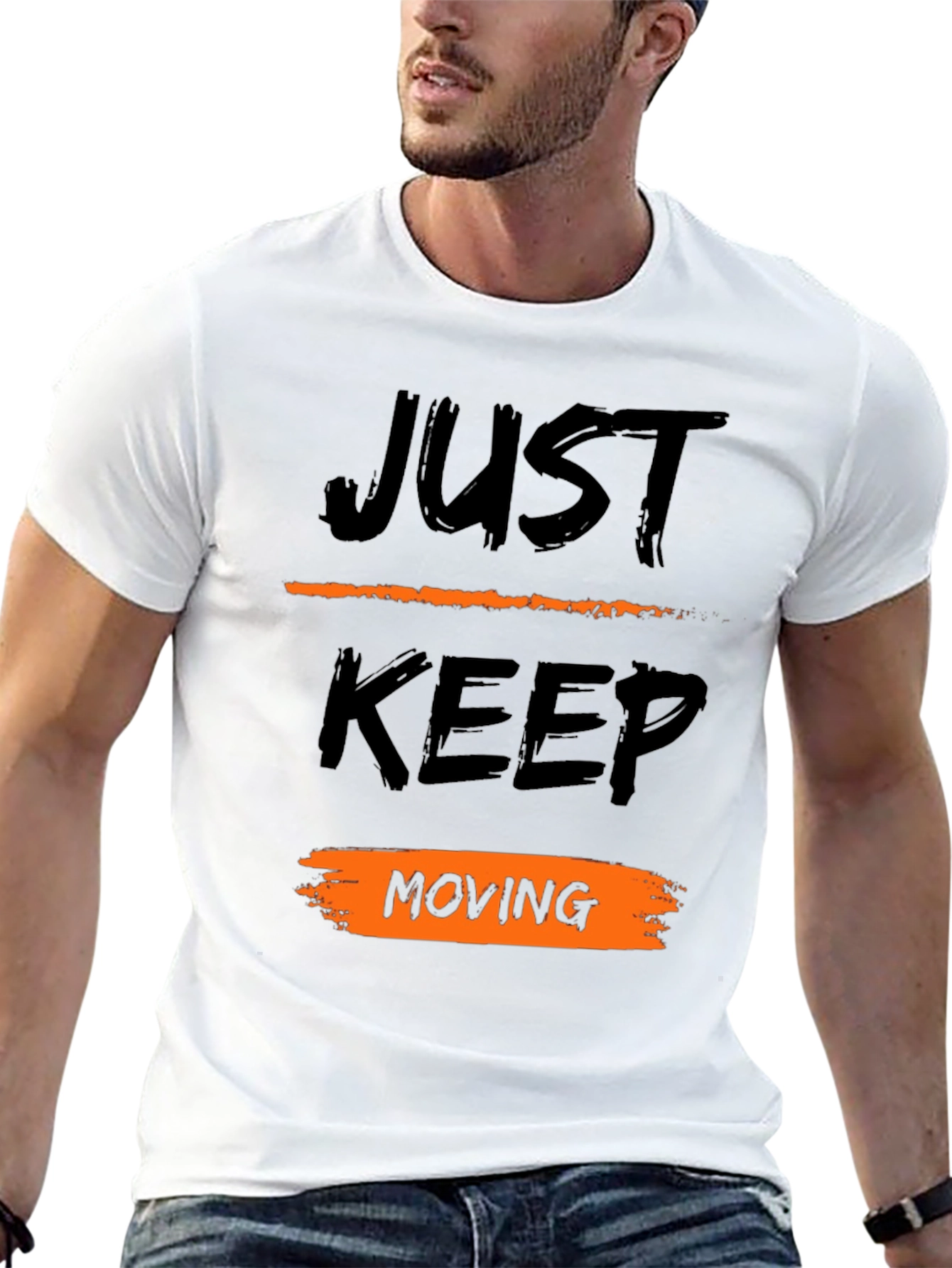Just Keep Moving Black T-Shirt