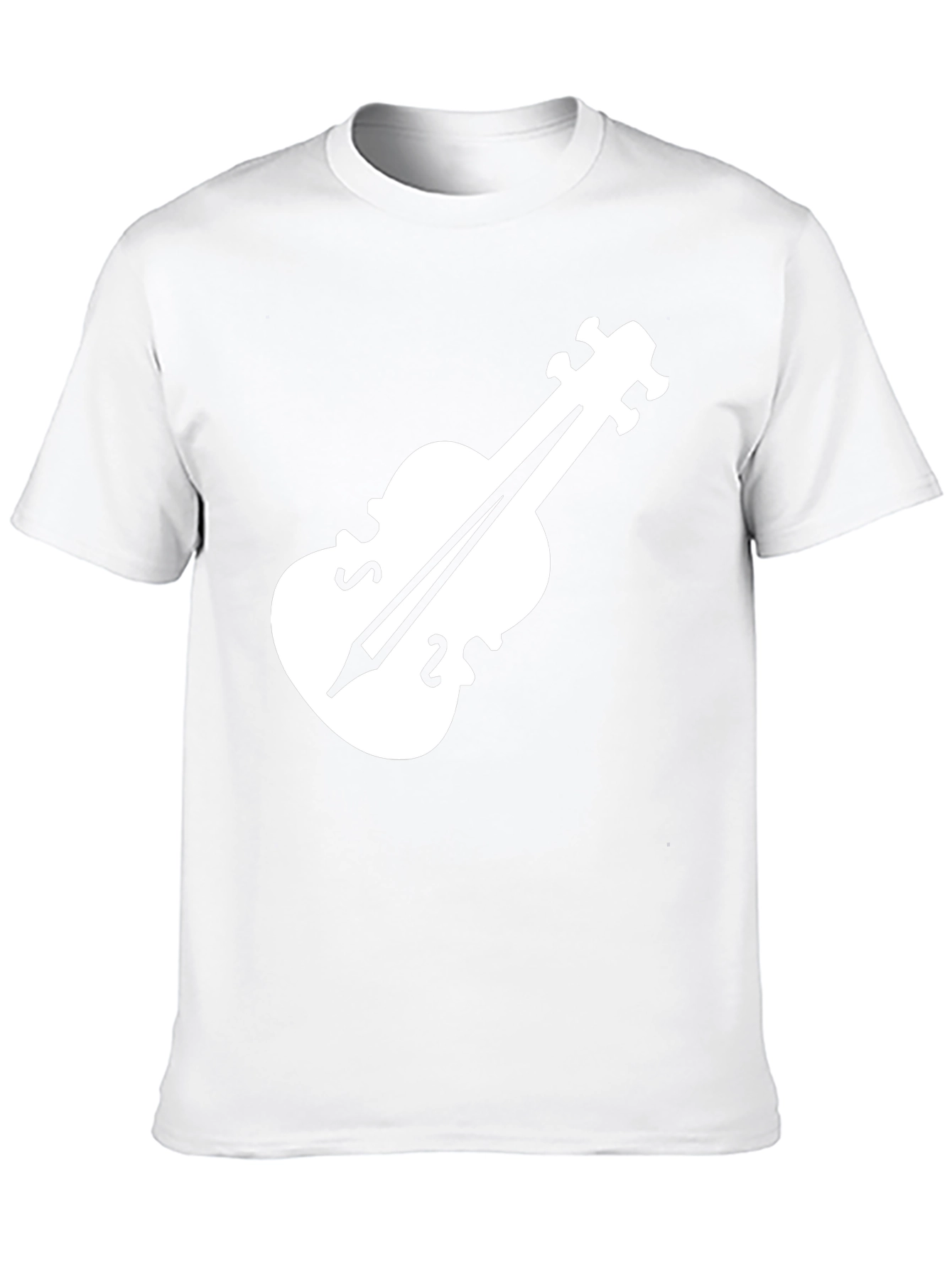 Violin Graphic Tee - Black Casual T-Shirt