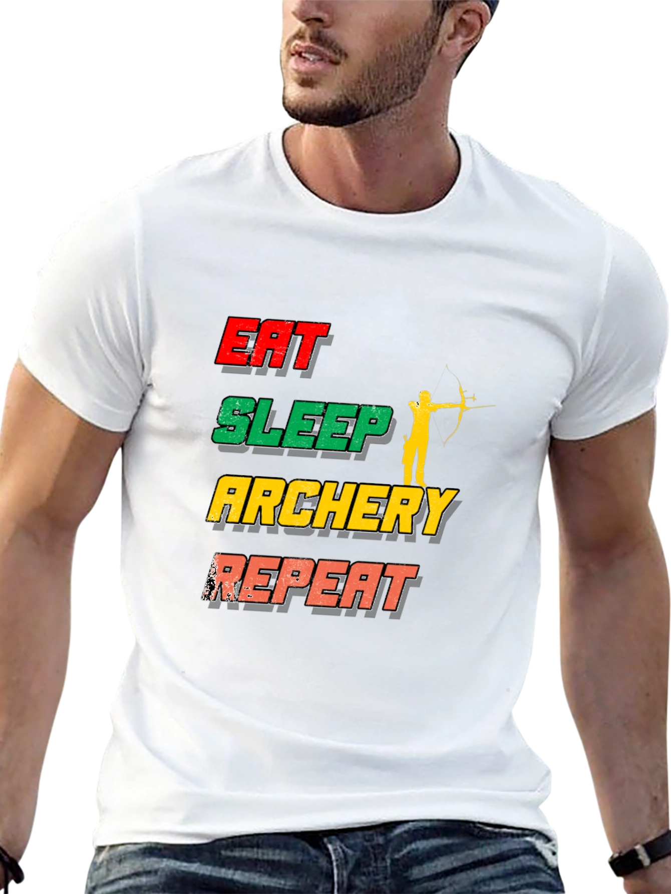 Eat Sleep Archery Repeat Graphic T-Shirt