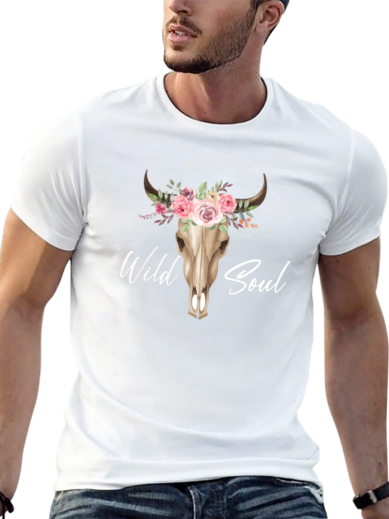 Wild Soul Bull Skull Graphic Tee