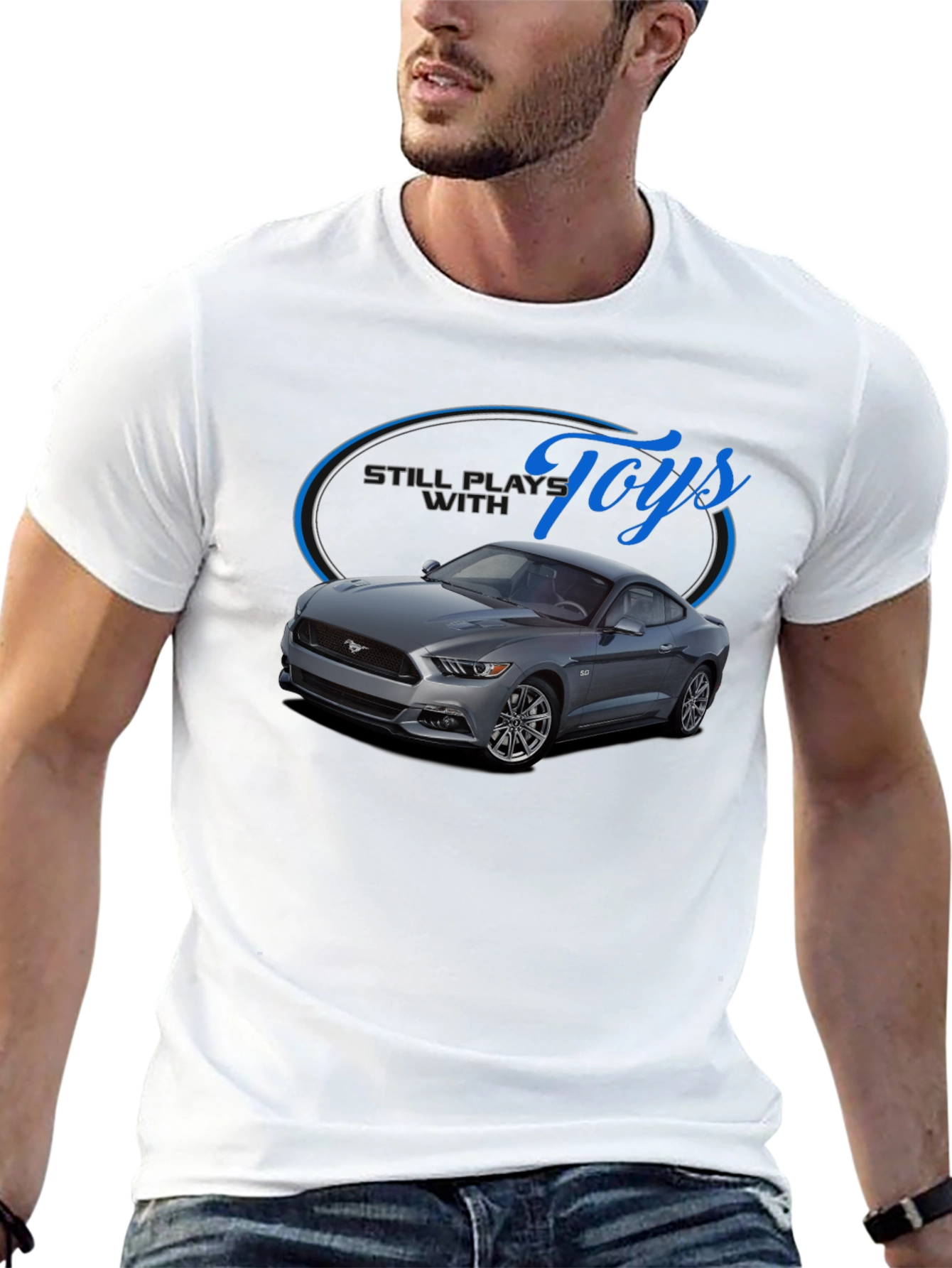 Still Plays With Toys Car Graphic Mens T-Shirt