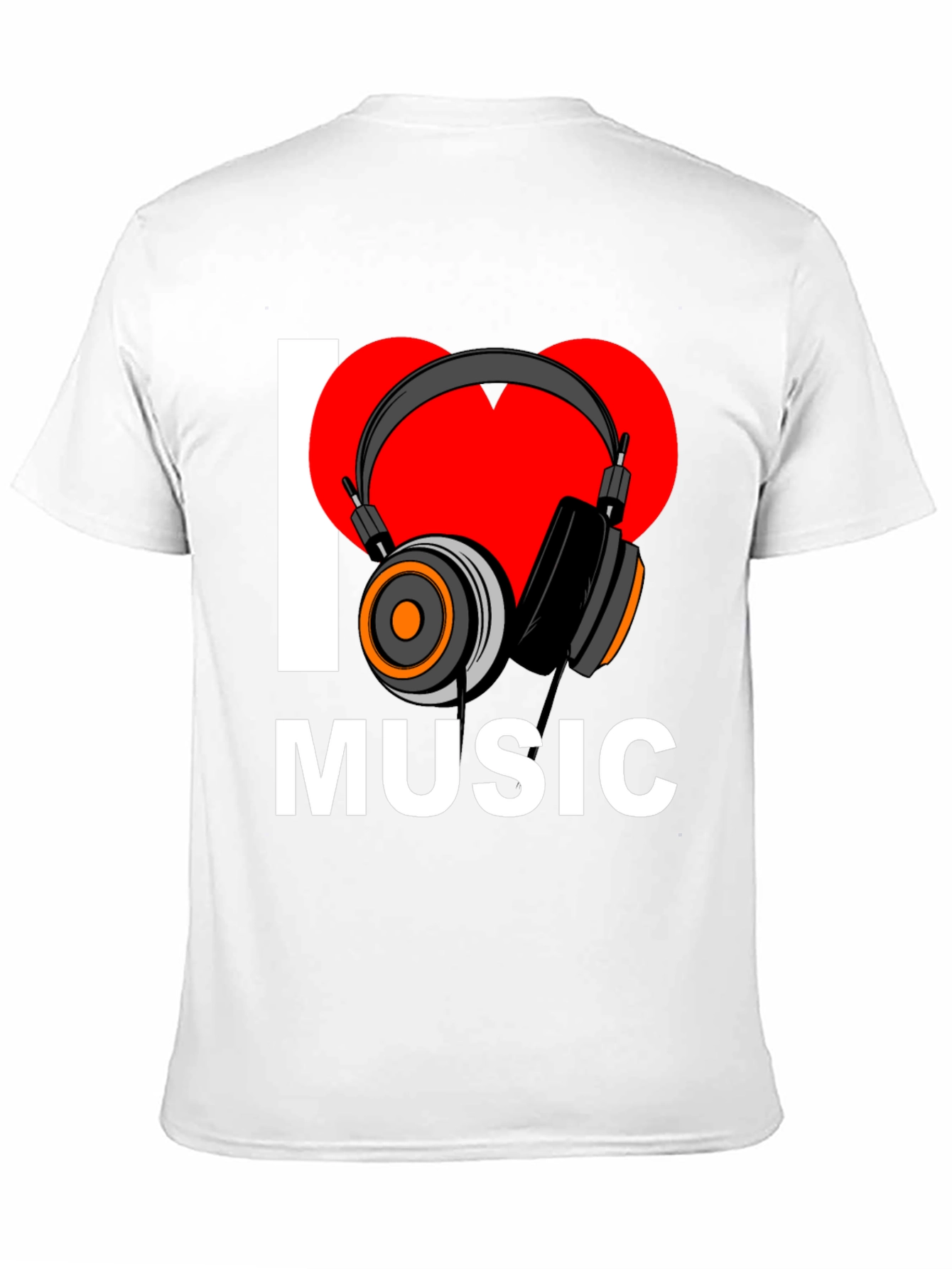 I Heart Music Graphic T-Shirt - Black