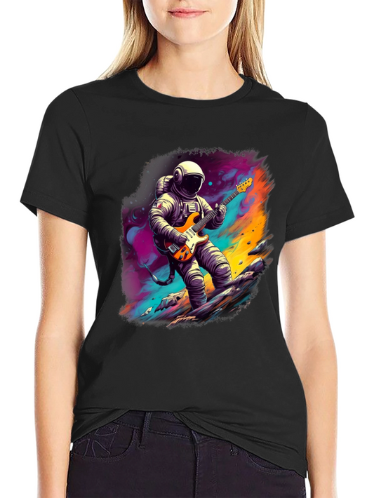 Astronaut Guitar Player Graphic T-Shirt