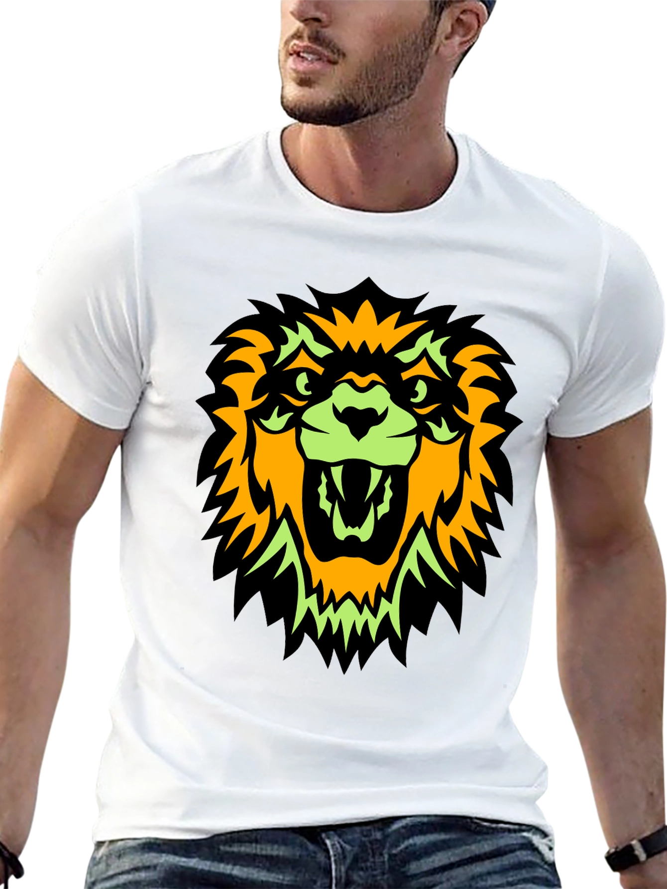 Lion Graphic Tee - Bold Black T-Shirt