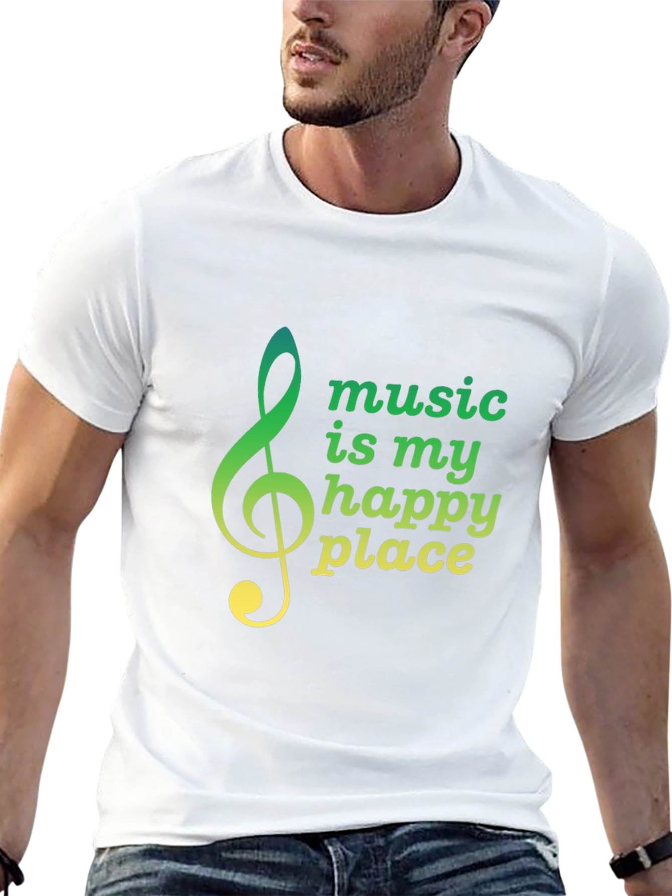 Music Is My Happy Place Tee