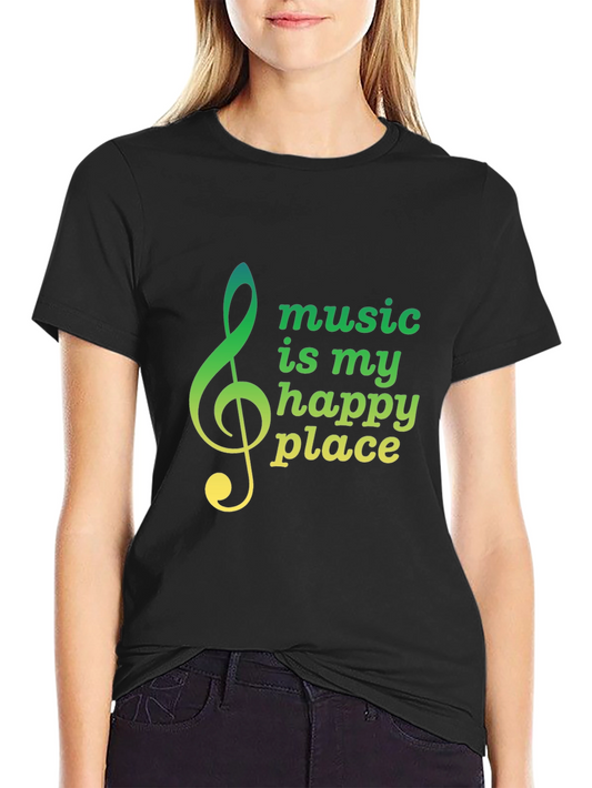 Music Is My Happy Place Tee