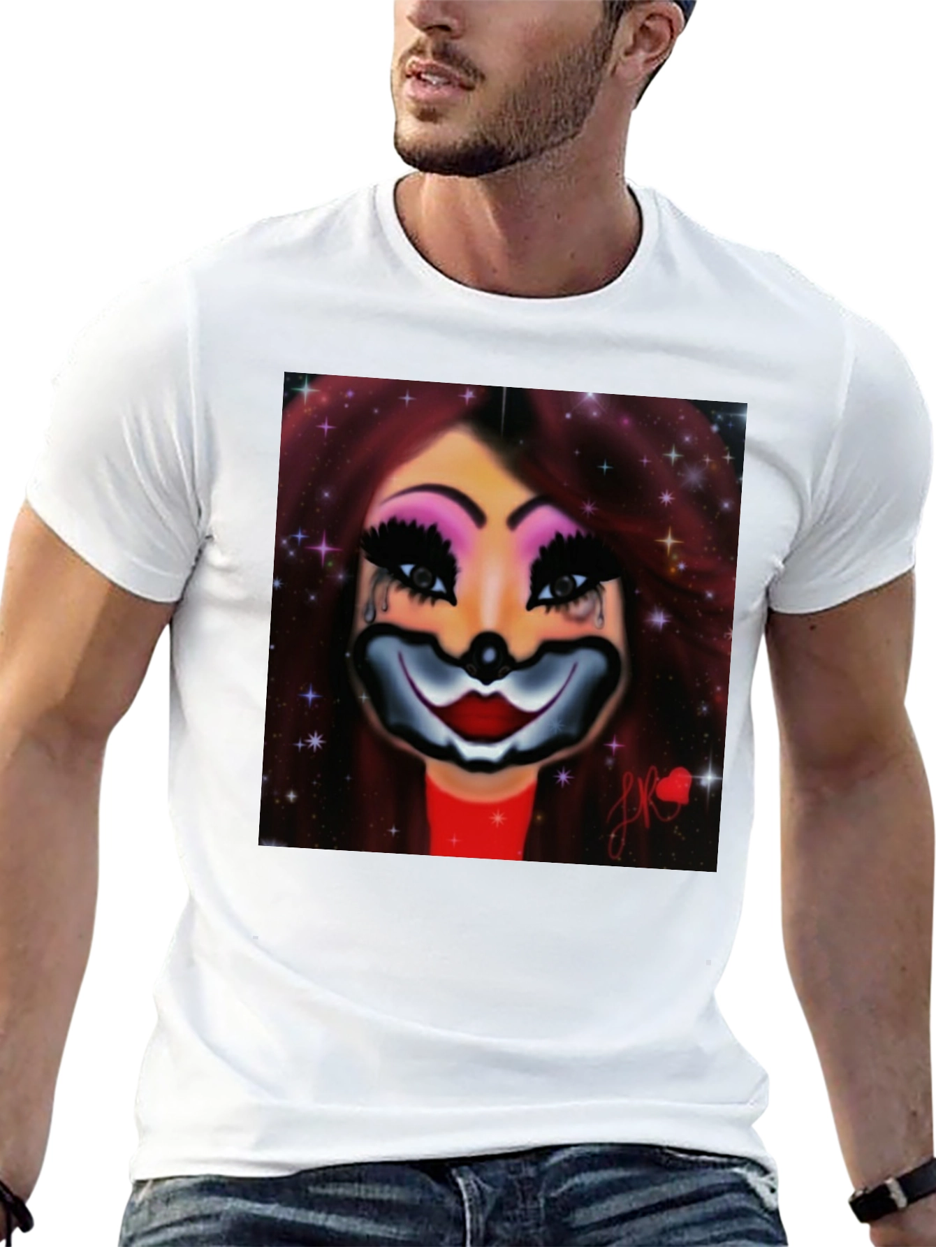 Clown Woman Graphic Tee - Stylish Comfort