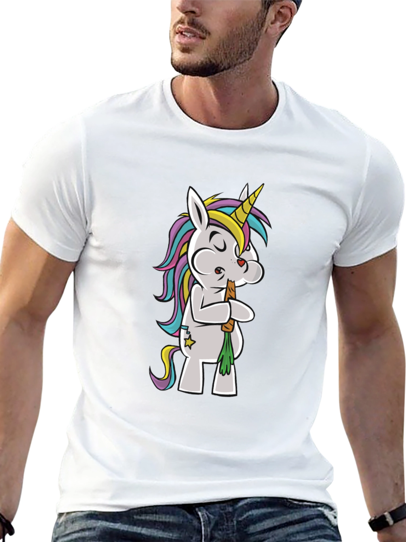 Unicorn Smoking Weed Funny T-Shirt
