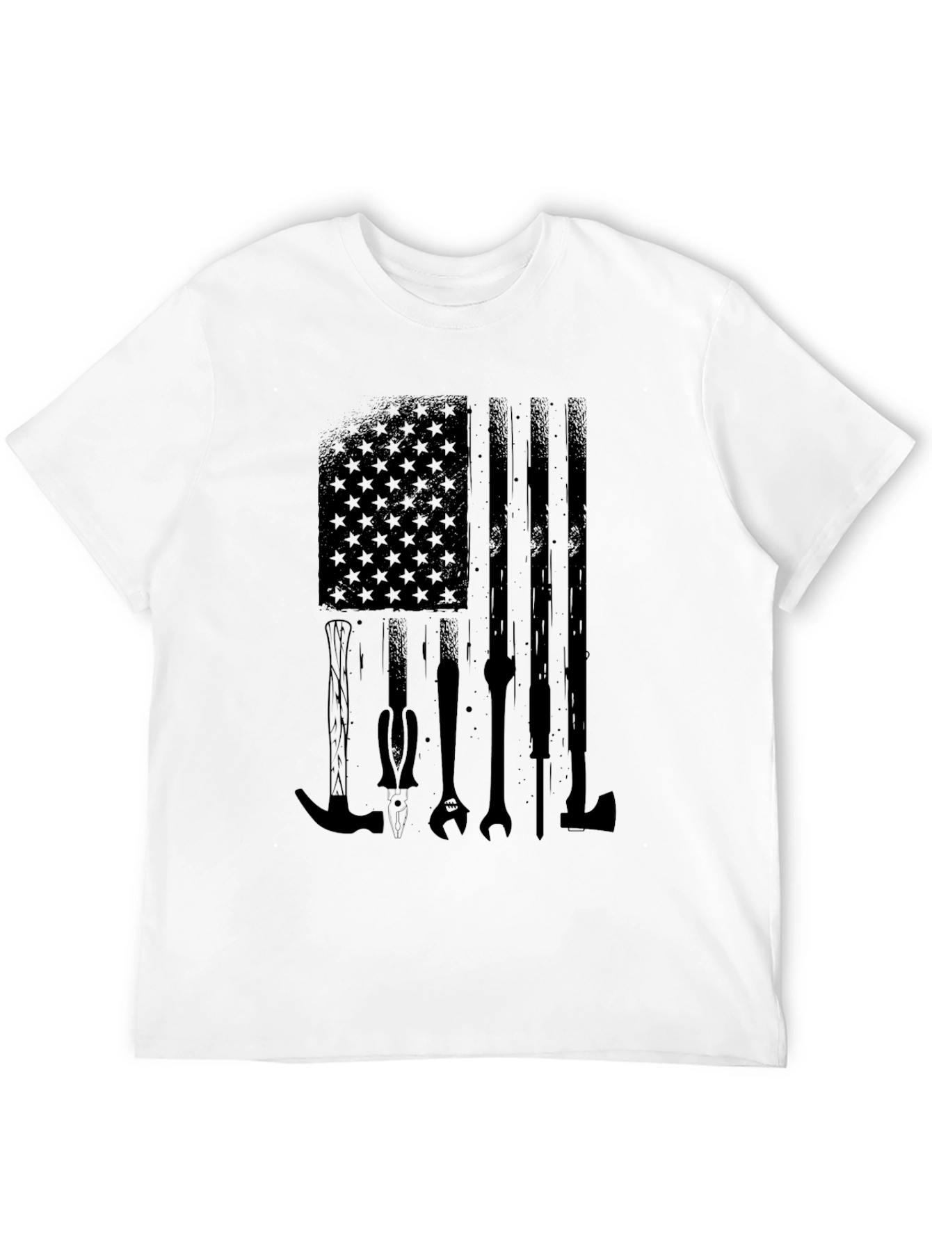 American Flag Tool T-Shirt - Black