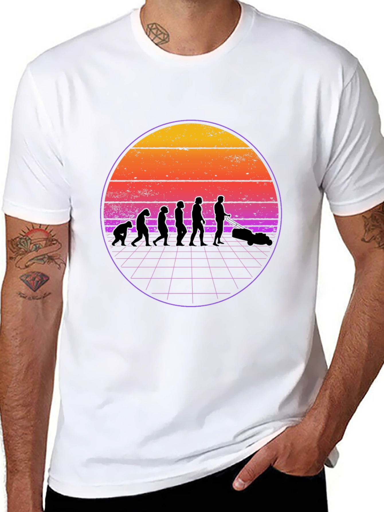 Retro Evolution Lawn Mower T-Shirt