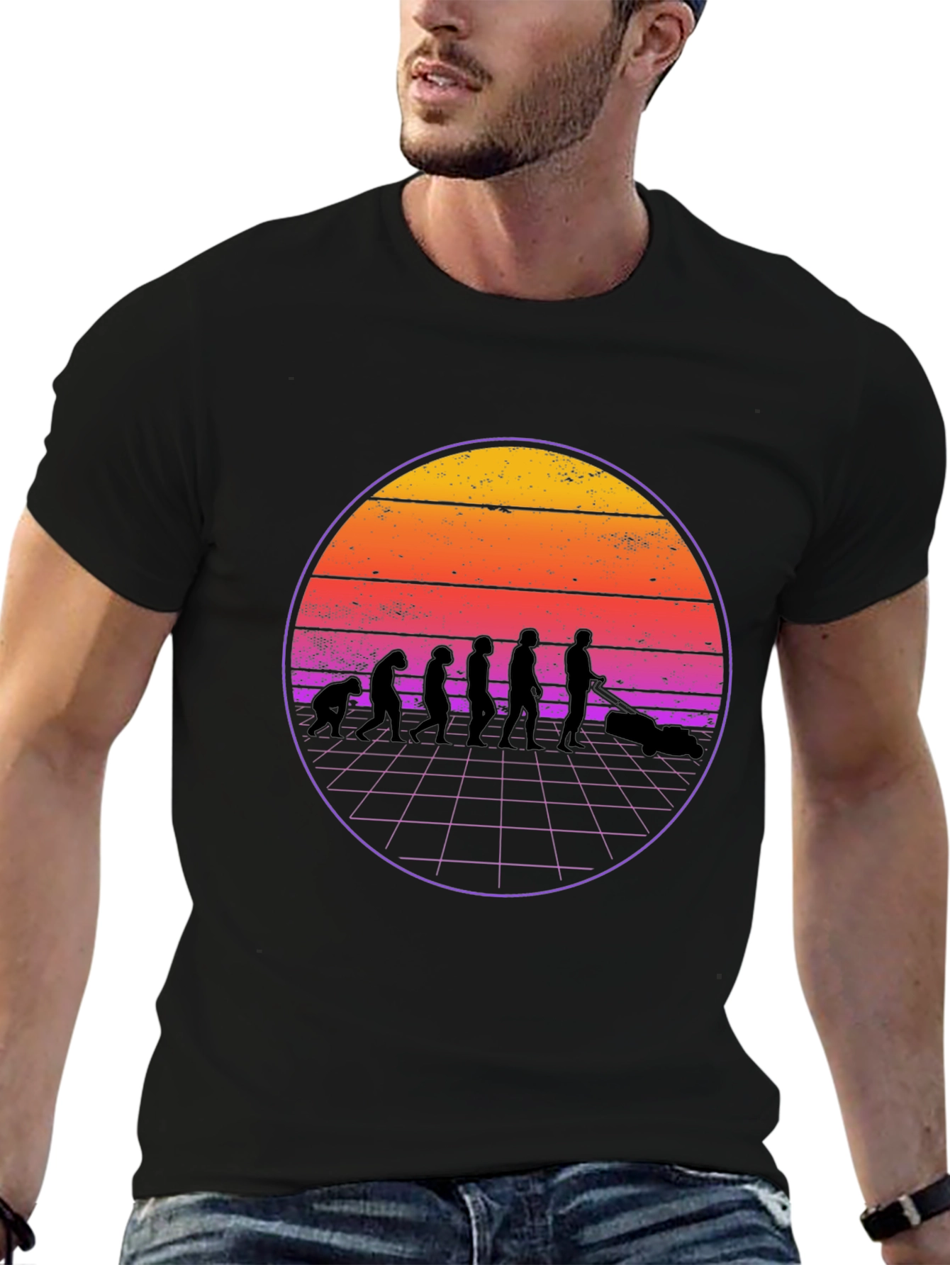 Retro Evolution Lawn Mower T-Shirt