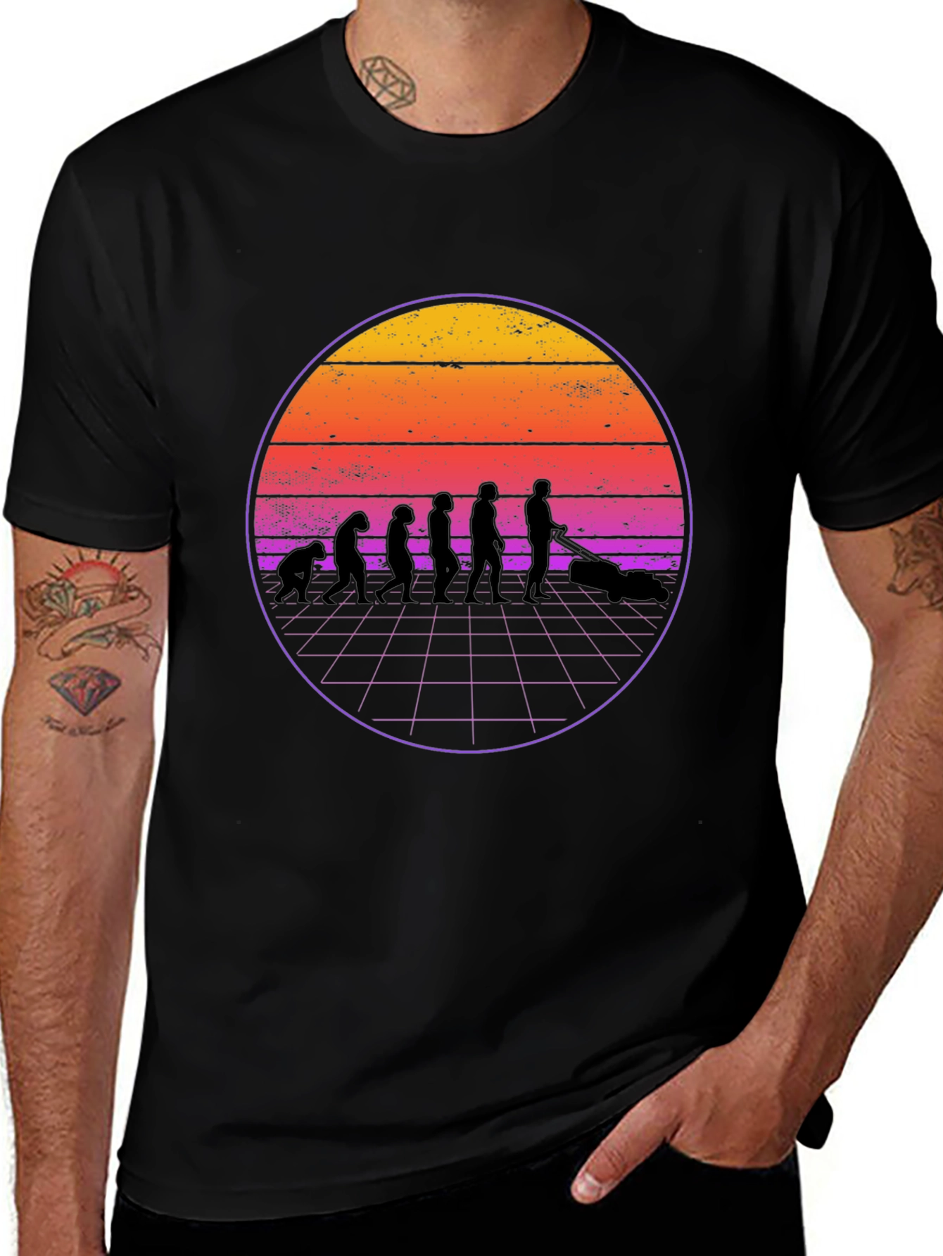 Retro Evolution Lawn Mower T-Shirt