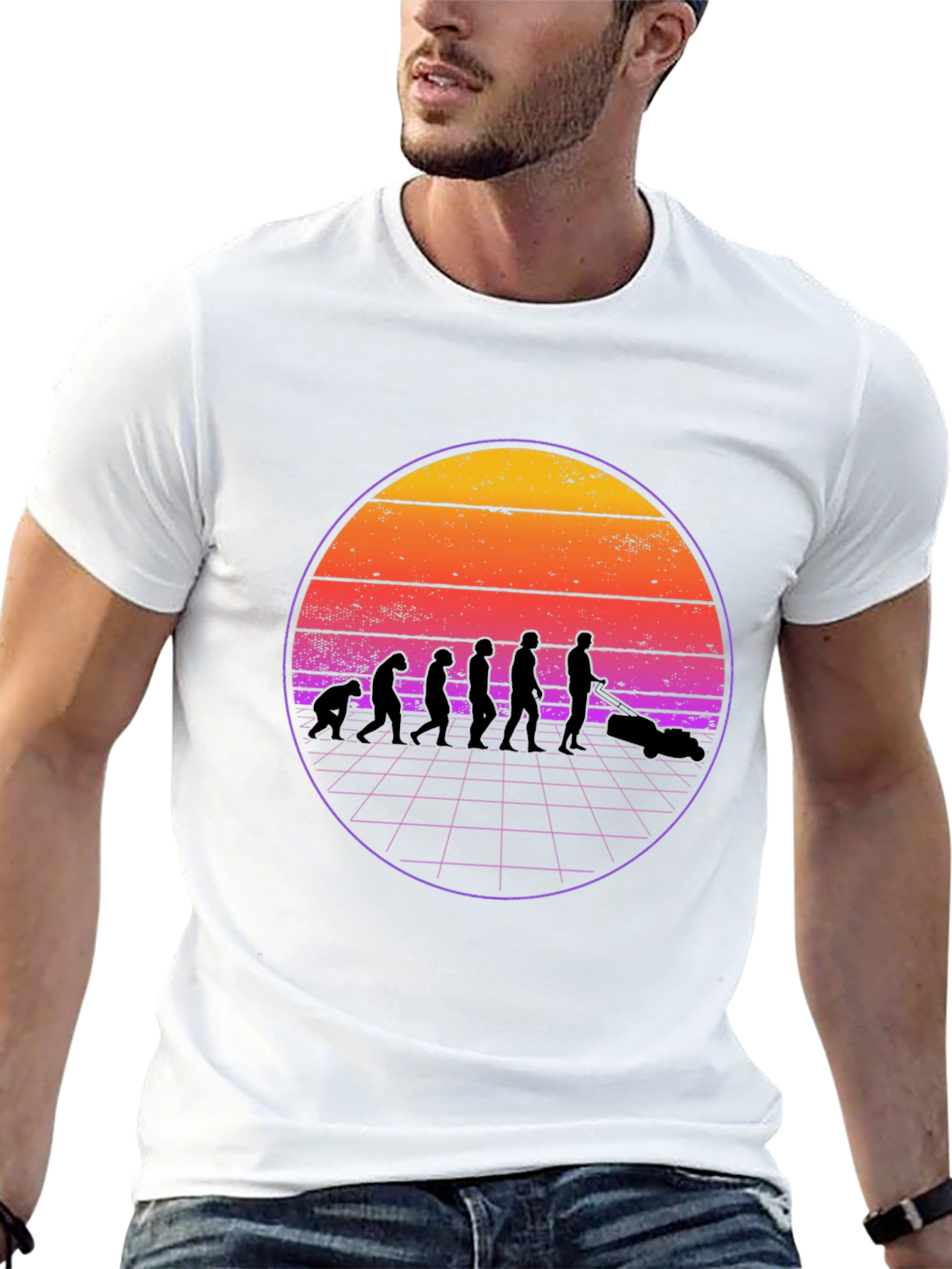 Retro Evolution Lawn Mower T-Shirt
