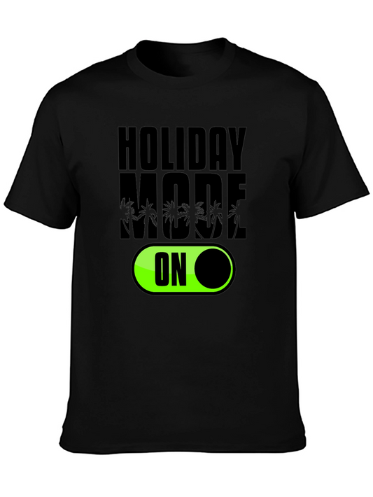 Holiday Mode ON Black Graphic Tee
