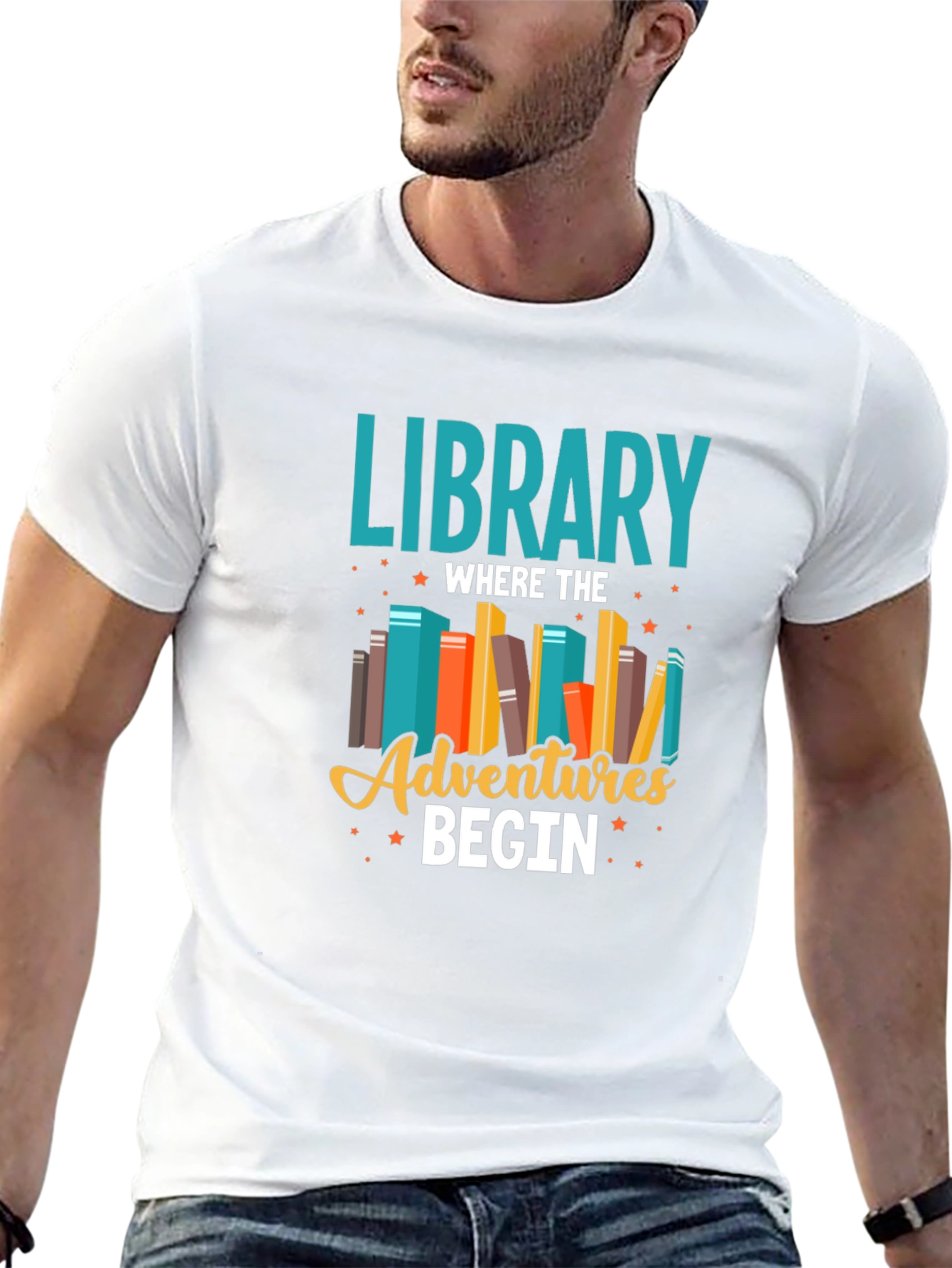 Library Adventures T-Shirt - Book Lover Tee
