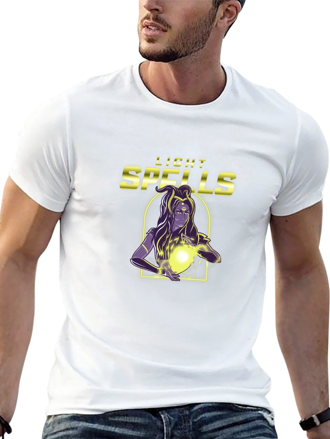Light Spells Graphic T-Shirt - Black Cotton Tee