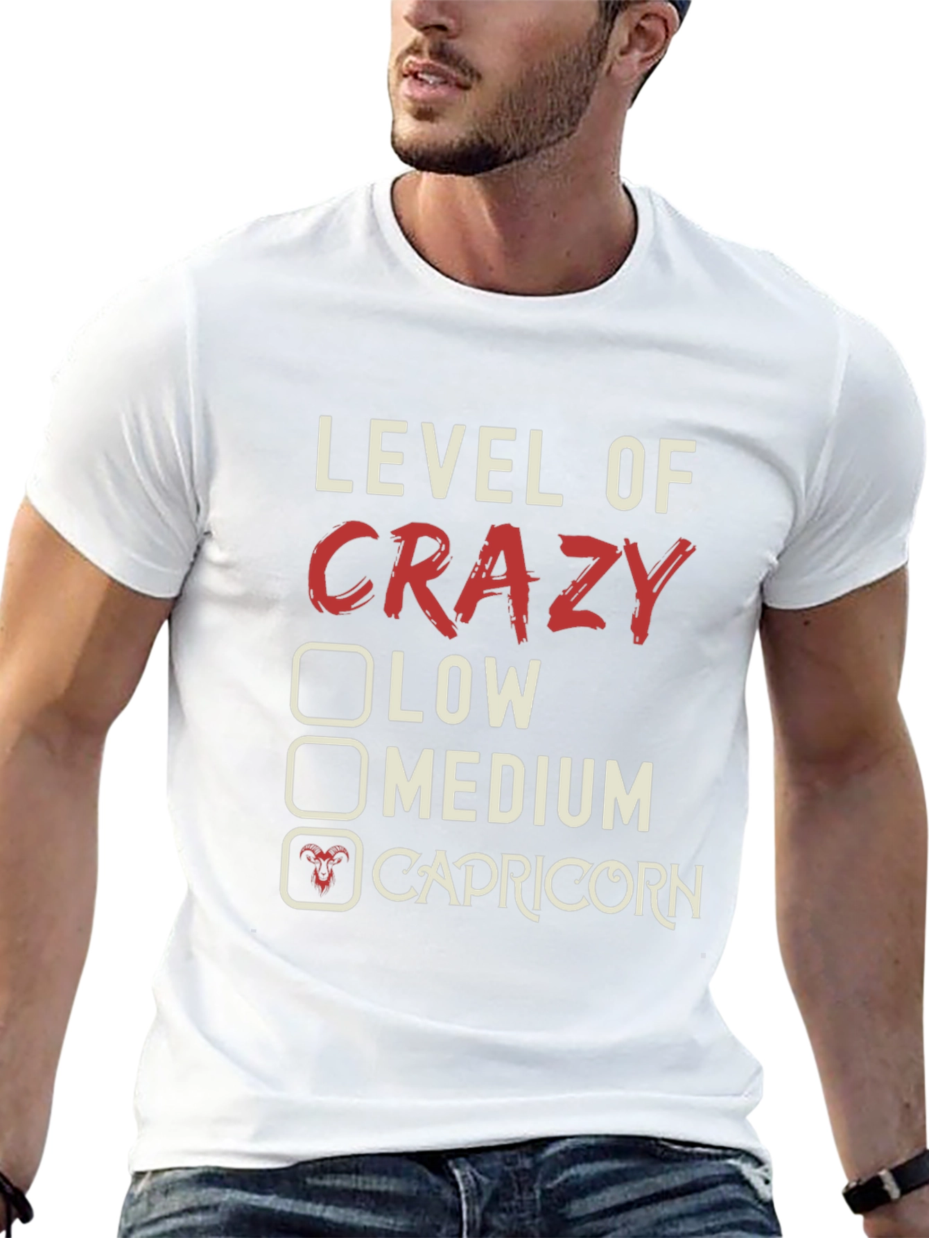 Level of Crazy: Capricorn Zodiac T-Shirt