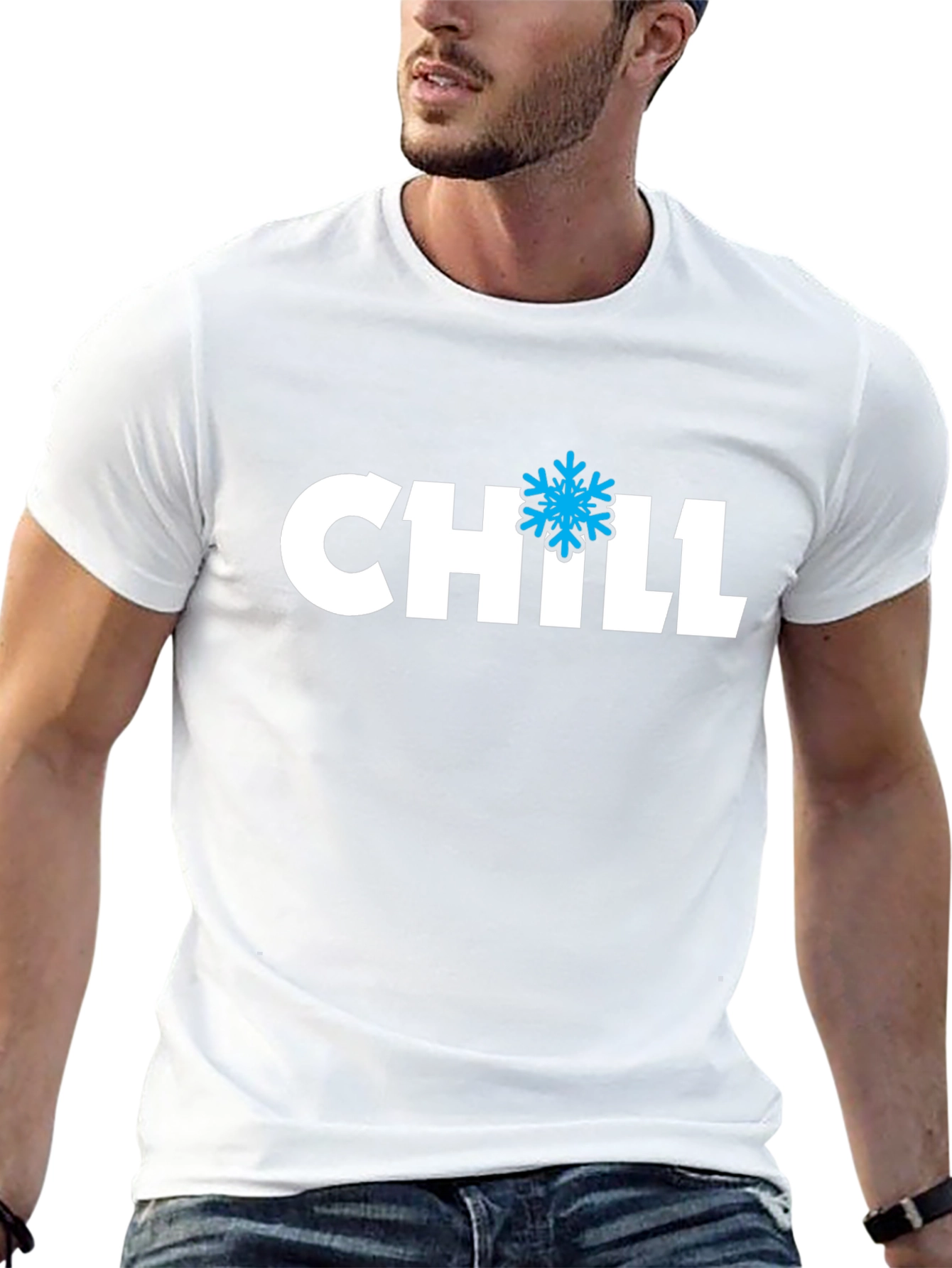 Chill Snowflake Graphic Black T-Shirt