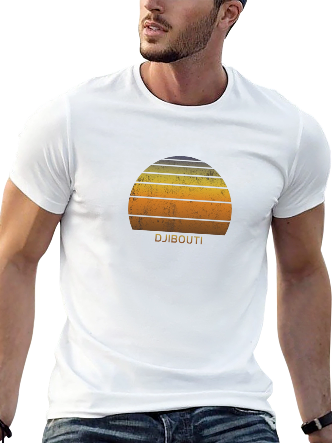 Retro Djibouti Sunset T-Shirt
