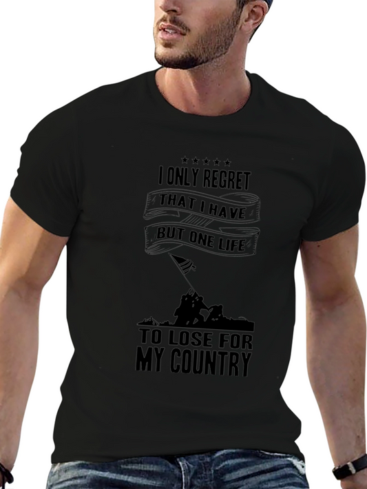 Patriotic One Life Graphic Tee - Black