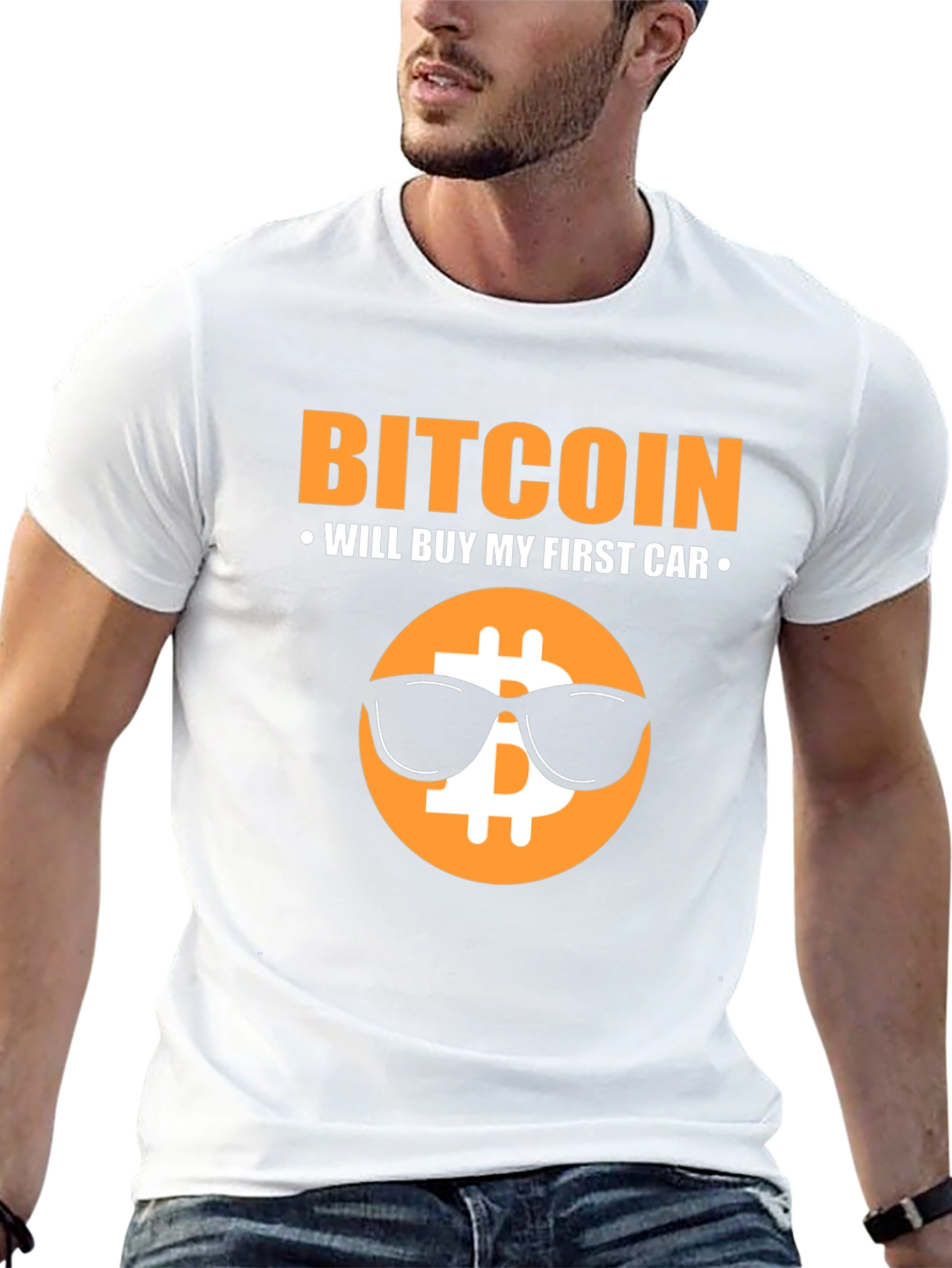 Bitcoin First Car Black T-Shirt