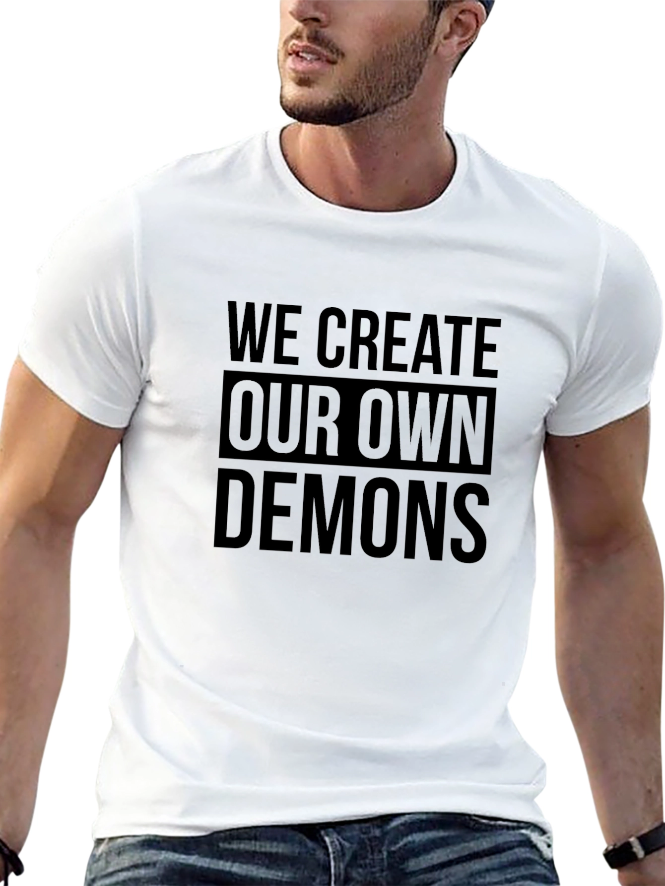 We Create Our Own Demons Graphic Tee - Black