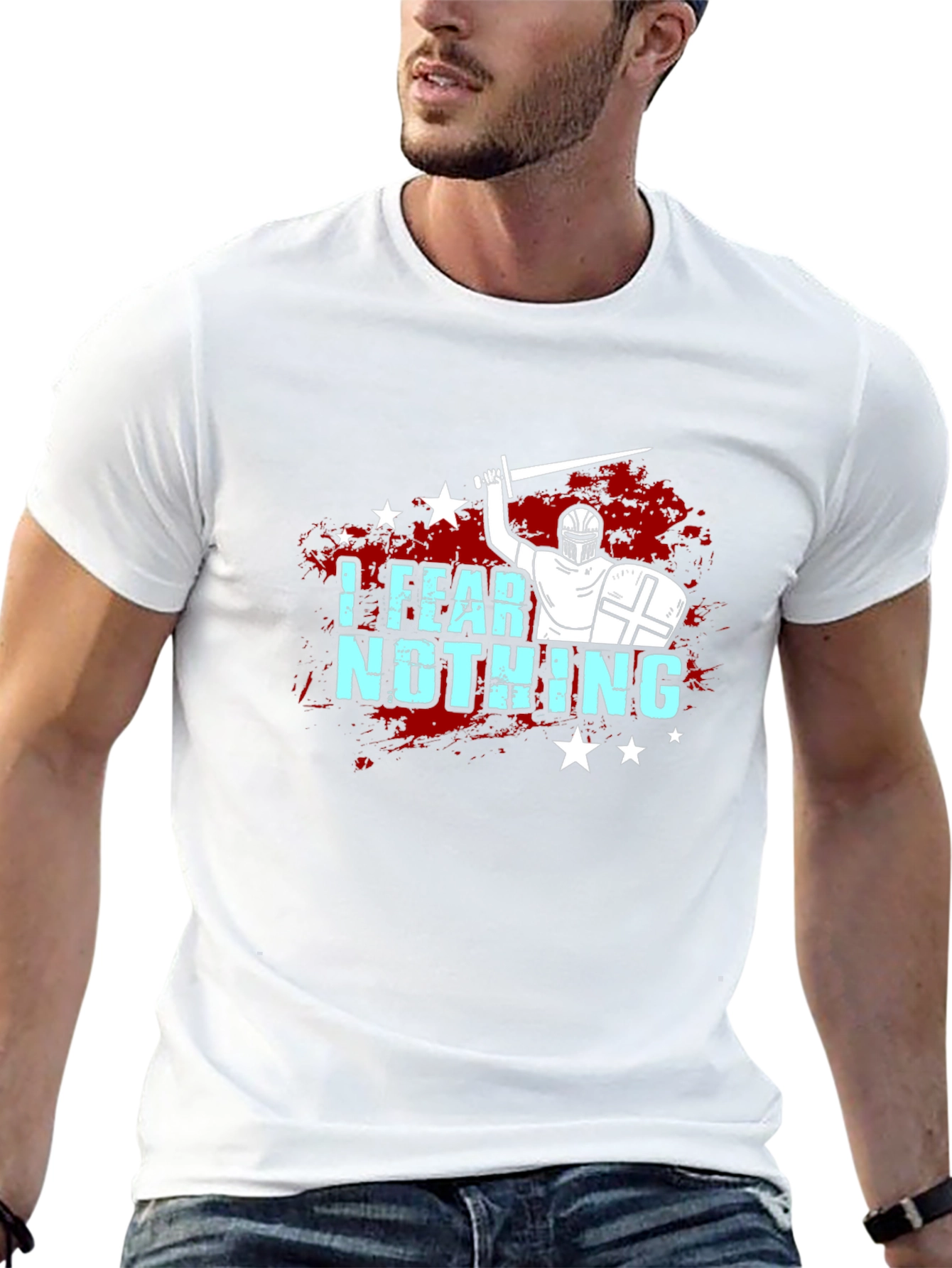 I Fear Nothing T-Shirt Knight Crusader