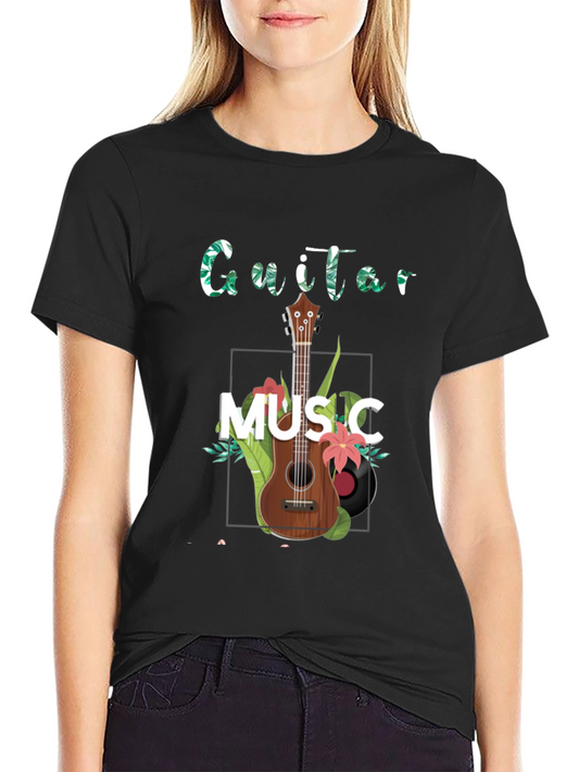 Guitar Music Graphic Tee - Stylish Musician T-Shirt