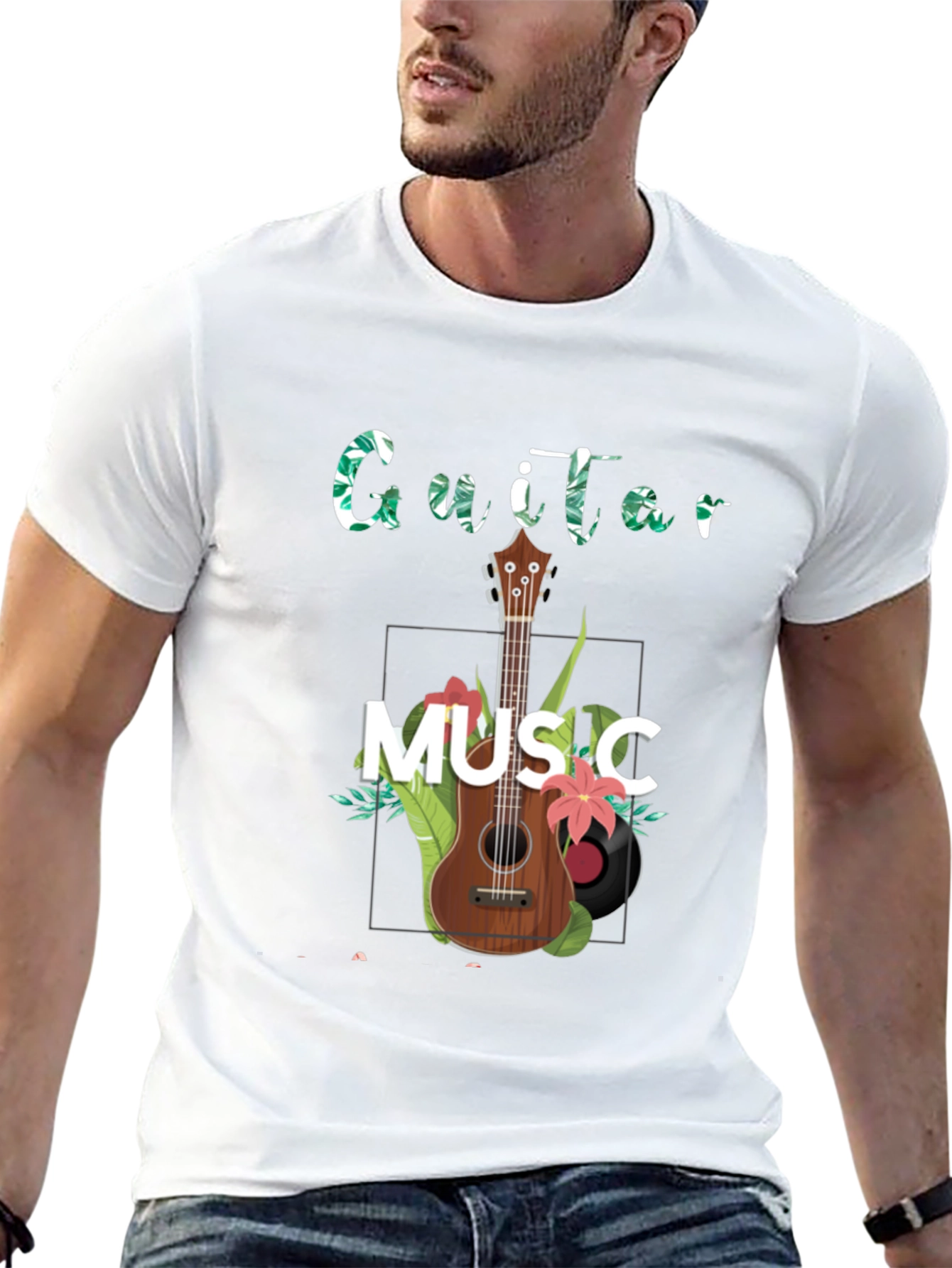 Guitar Music Graphic Tee - Stylish Musician T-Shirt