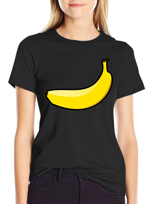 Banana Graphic Tee - Black Cotton T-Shirt