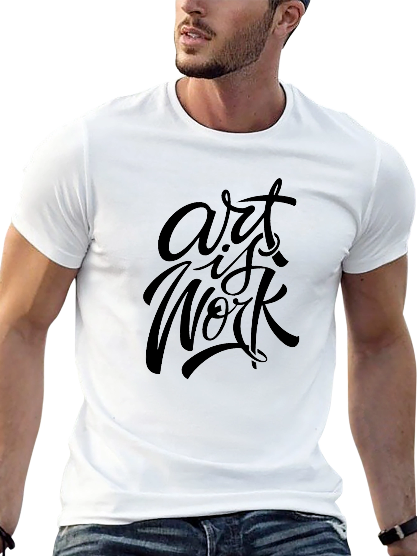 Art Is Work Black Graphic T-Shirt