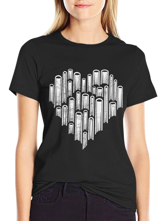 Abstract Heart T-Shirt - Black Graphic Tee