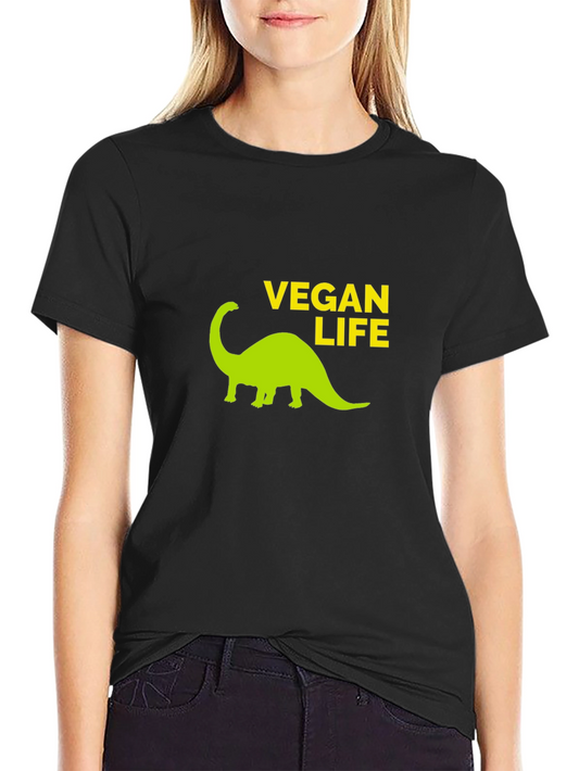 Vegan Life T-Shirt - Dinosaur Graphic Tee