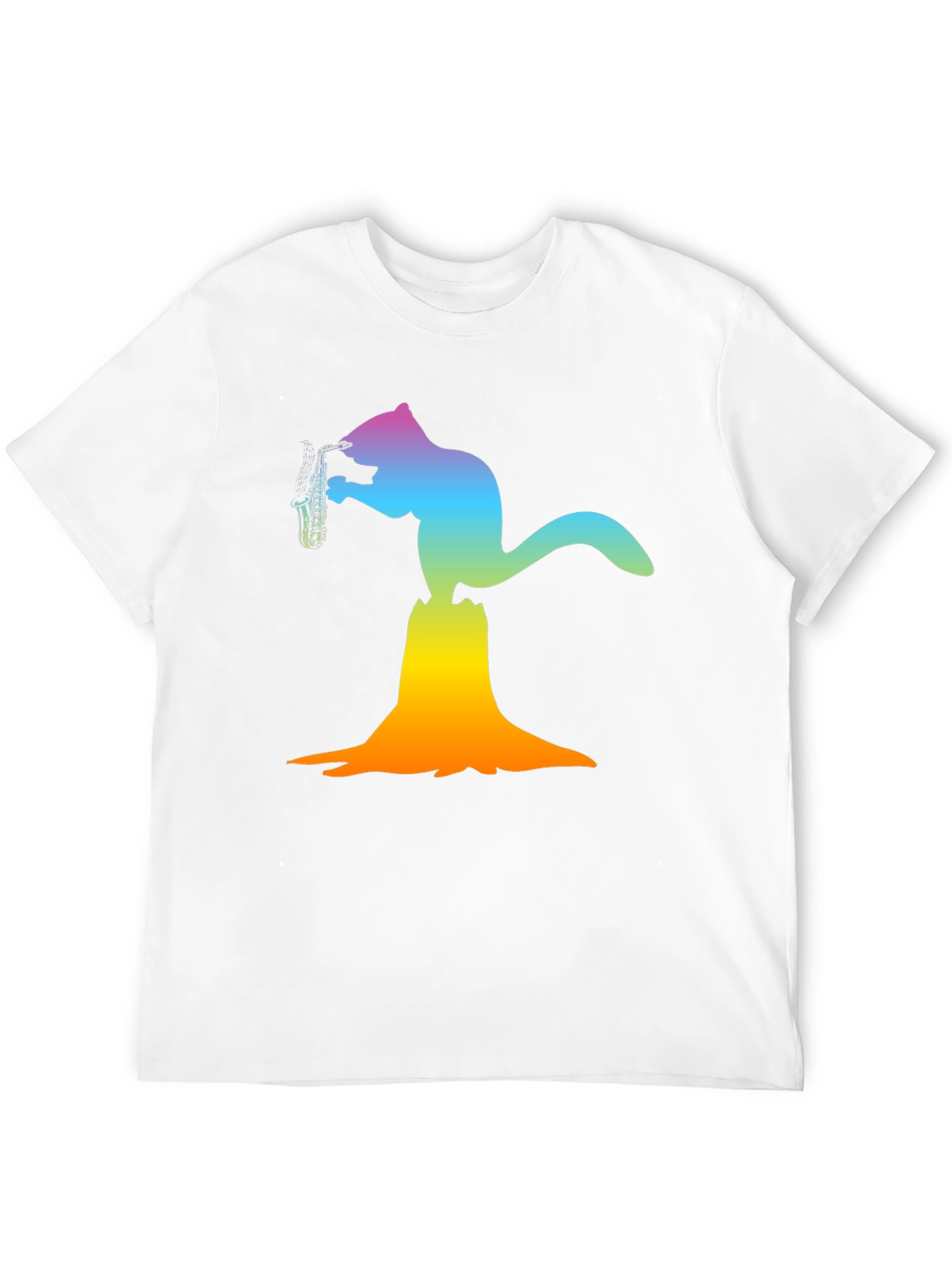 Squirrel Saxophone Graphic Tee - Funky Animal T-Shirt